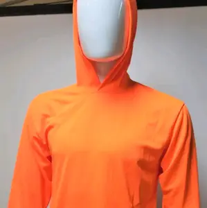 Men's Hi Vis Safety Shirt with Hoodie - Quick Dry Polyester Birdeye Mesh and Reflective Thin Pullover Longsleeves - Clothing, Menswear long sleeve