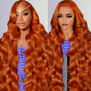 [30 inch only $124]DROSUUD 30 Inch Ginger Lace Front Wigs Human Hair 13x6 Body Wave Wig Orange Ginger Wig Human Hair #350 Body Wave Hd Lace Front Wigs for Women 180% Density Body Wave Frontal Wigs#Summmervibes