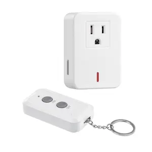 Indoor Remote Control Outlet, Expandable Remote Light  Kit,   Off Power , 100ft RF Range, Compact Design, White