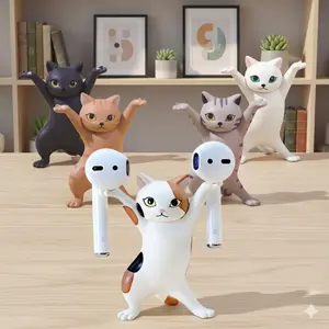 Cute Cat Shelf Decor Ins-style Desktop Organizer Non-Slip Cat-shaped Bookend Multi-functional Desk & Office Decoration Display for Windows