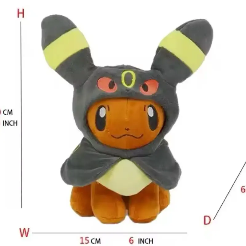 8 inch Eevee Poncho Umbreon Plush Toy Pokemon 8 inch Eevee Poncho Umbreon Plush Toy Pokemon