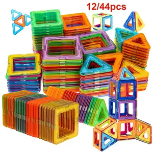Colorful Magnetic Building Block Toy Set, Magnetic Blocks, Creative Magnetic Blocks, 1 Box Geometric Math Learning Tiles, Magnetic Tiles Stacking, Stacking Game, Educational Party Favor Gift for Kids