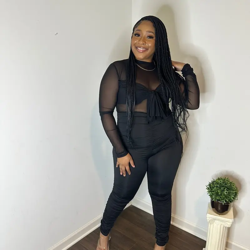 amazon black long sleeve romper dress - TikTok Shop