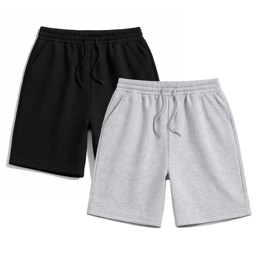 2 pack men’s solid color stylish sweat shorts, suitable for all seasons, versatile for spring/summer (sizes XS–2XL), casual tropical style summer shorts set