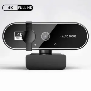 4K Full HD Webcam with Microphone Autofocus 8MP Website Camera for Windows PC Laptop IOS Macbook External Web Cam Video Calling
