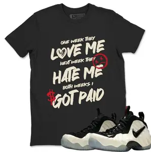 Love Me Graphic T-Shirts To Match Sneakers Foamposite One Pearl, Foamposite One Pearl Shirt, Classic Fit, 100% Cotton, Unisex Shirt Gift