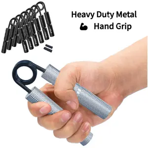Pro Metal Hand Grip Strengthener (100-300lbs) - Heavy Duty Forearm Trainer for Veiny Arms & Crushing Grip Power - Non-Slip Knurled Handle