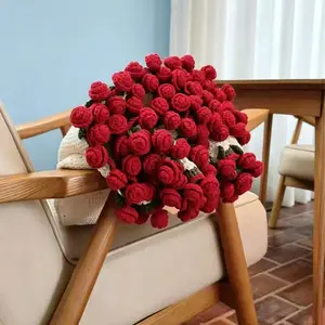 Crochet Flowers Bouquet Blanket, Handmade Rose Blanket, Round Floral Soft and Romantic Gifts for Birthday, Mother's Day, Valentine's Day, Home Decor, Bed, Sofa