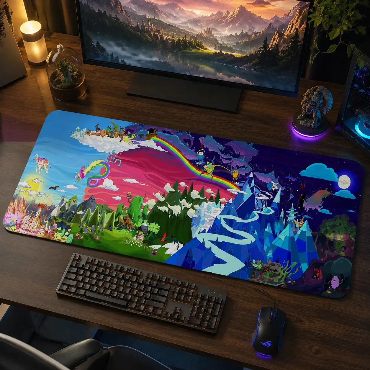 Adventure Time Mouse Pad - Different sizes Personalized Printing - Gaming Mouse Pad - Customized Mouse Pad - Game, Anime, Desk Mat