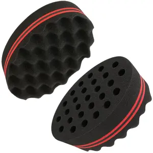 Double-Sided Hair Twist Sponge Haircare Kit – Unisex Barber Tool for Afro Coils, Dreads, Curls (1 Pack), Suitable for Any Short or Long Hair Styling Needs