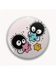 1Pc DIY Craft Buckle - 44mm (1.73 ") Soot studio ghibli Pin for bags, jackets and gifts, holiday gifts, party gifts