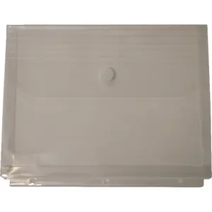212 MAIN Filexec Poly Envelope - 3-Hole Punched for 3-Ring Binders, Clear, Side-Load, Letter Size - Pack of 12, Office Stationery Supplies