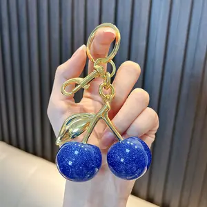 Sweet & Sparkly Cherry Charm, Stylish, Lightweight Accessory That Adds Instant Joy to Any Purse, Tote, or Backpack