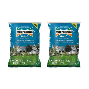 32 lbs. 2,500 sq. ft. Organic Plant Fertilizer Slow-Release Nitrogen Garden and Lawn Fertilizer 6-4-0 2 Pack