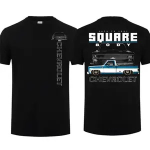 Men's Chevrolet Squarebody Truck T-Shirt, 1973-1987 Classic C10 Pickup Graphic Tee, Vintage Chevy Lover Gift for Him, Retro Trucker Apparel