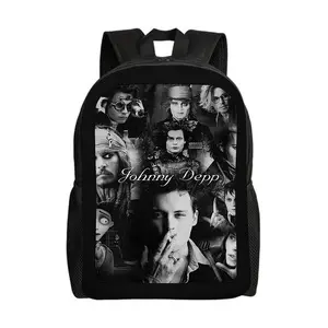 Johnny-Cash-Backpacks for Girls, Cute School Backpack, Aesthetic Bookbag for Teens, Lightweight Classic Backpack for Travel, Work, Picnic A-17