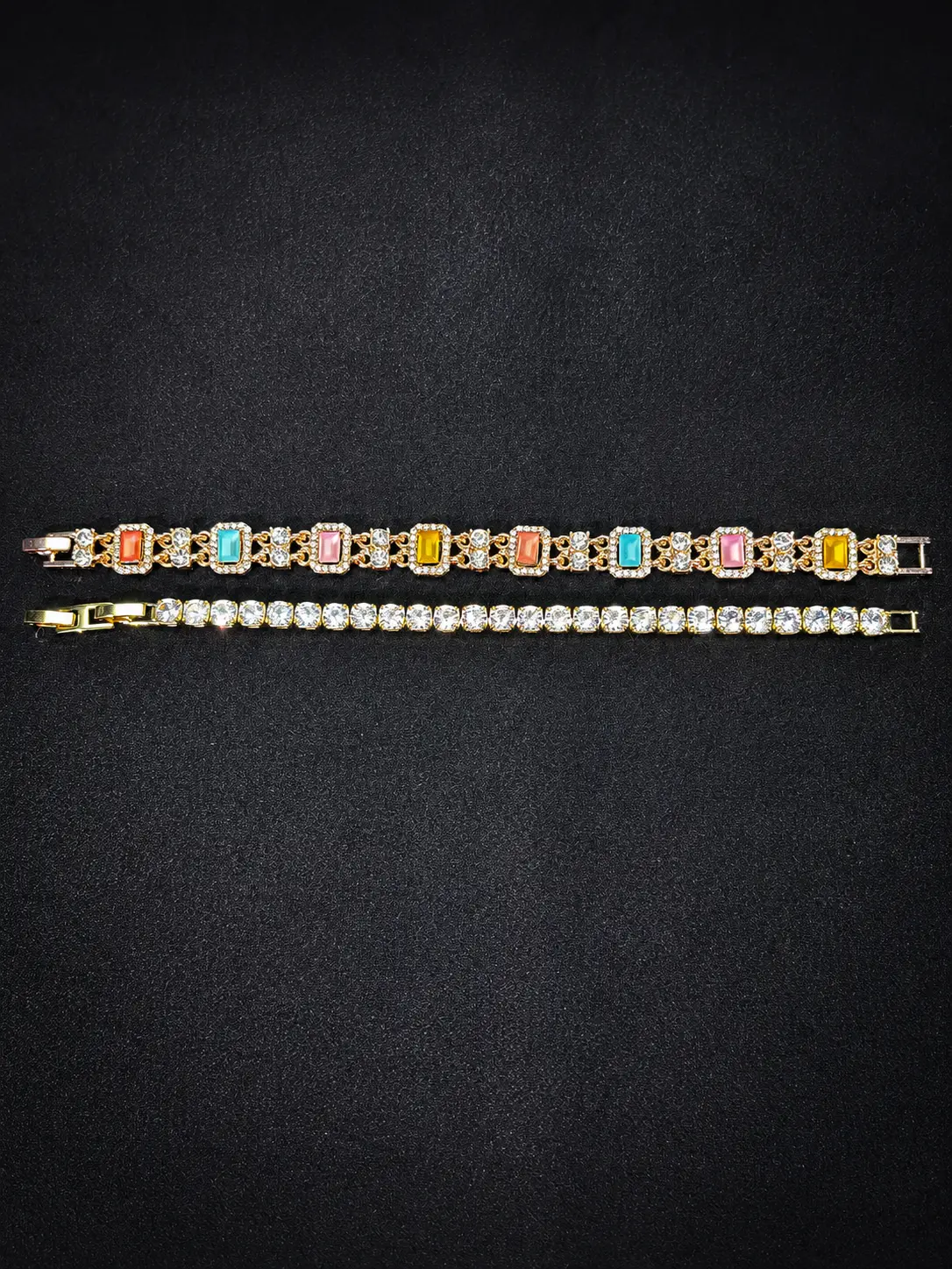 Unisex Spark Glittered Dopamine Bracelet Set, Casual Fashion Costume Jewelry Accessory