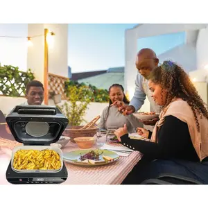 White Ceramic Non-Stick Griddle Pan & Stainless Steel Grill Rack for  Foodi FG551/DG551  XL 6-in-1 Indoor Grill, Compatible with   Fryer Accessories