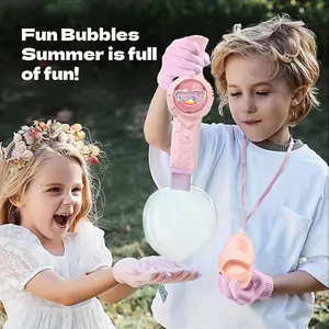 Mist Bubble Machine for Kids – Elastic Bubble Fog Wand, Smoke Bubble Sword, Interactive STEM Toy with Lights & Music, Parent-Child Fun, Outdoor Summer Play, Birthday Gift for Boys & Girls