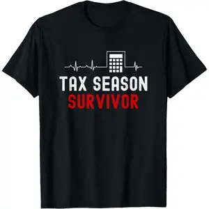 Funny Accounting Humor Tax Season Survivor Shirt T-Shirt,Made in USA
