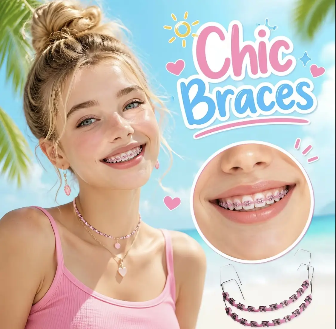 Fashion Braces Decorations,Complete Colorful Braces Accessories,Stylish Oral Braces Decoration, Full Range ofBraces Colors, Orthodontic Accessories