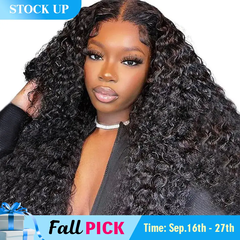 [Clearance] FORGIRL FOREVER 13x4 Kinky Curly Lace Front Wig Pre Plucked Afro Deep Curly Human Hair HD Transparent Lace Frontal Glueless Wig With Natural Hairline #tiktokshopstockup