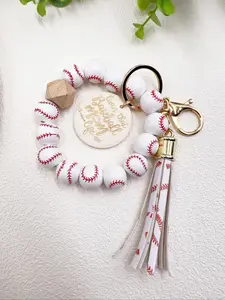 Baseball-Design Tassel Keychain, Cute Keychain for Women and Men, Fashion Accessory to Accessorize Your Daily Outfits, Trendy Versatile and Exquisite Keychain, Great Birthday Gift Idea, Keychain Charm