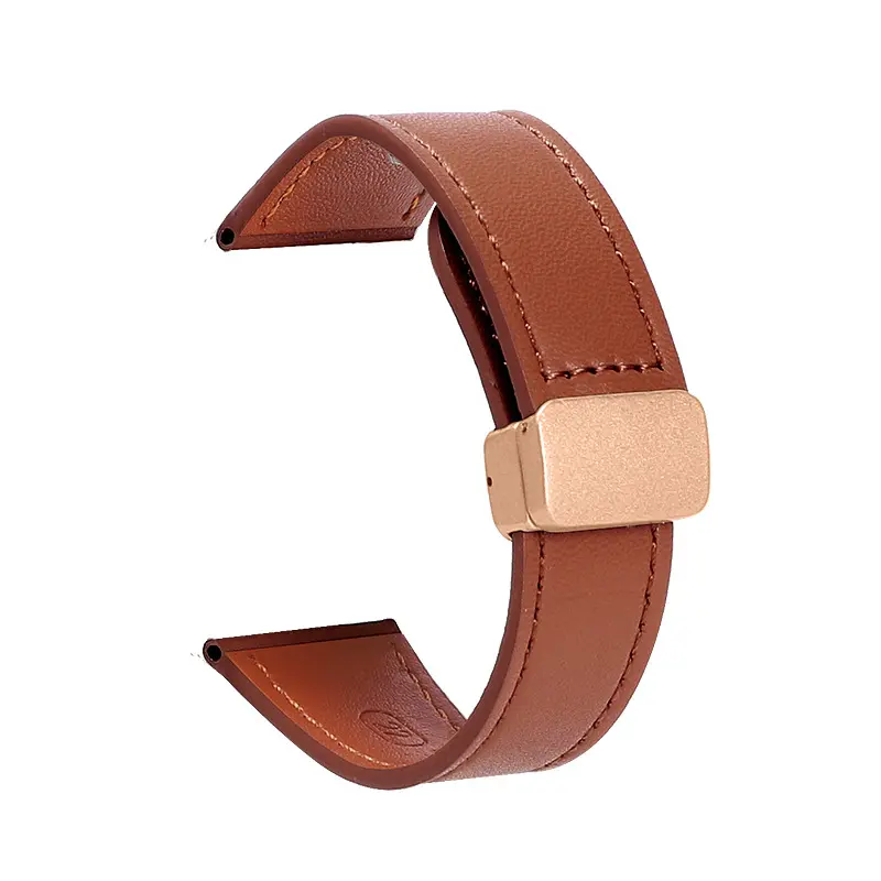 Mocha Brown-Rose Gold Buckle [Hermès Magnetic Fold