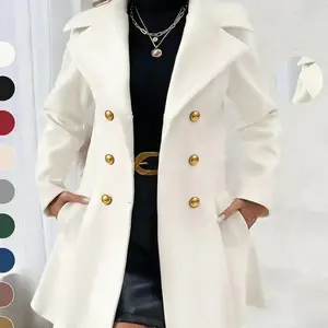 VVZ 2026 Spring New Arrival Women’s Simple Button-Up Long Coat – Classic Lapel Design with Pockets, Easy Everyday Outerwear for Autumn and Spring