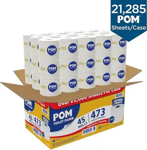 POM Bath Tissue, Septic Safe, 2-Ply, White (473 sheets/roll, 45 rolls)