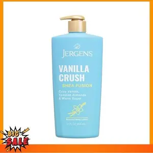 Jergens Shea Fusion Vanilla Crush Body Lotion, Moisturizer with Shea Butter & Vitamin E, 14 Fl Oz