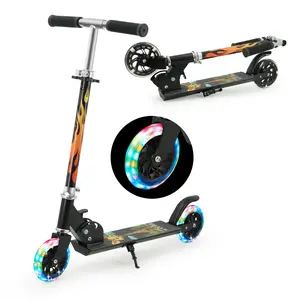 New Color LED Kids Scooter, Foldable Design, Adjustable Height (3 Levels), Lightweight & Portable, Smooth PU Wheels, Scooter for Boys & Girls 3+
