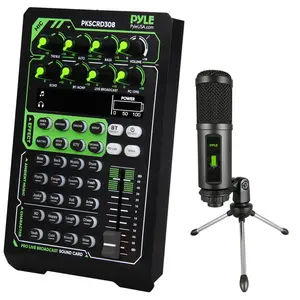 Portable Sound Card & Mic Set - Pro Audio, Noise Reduction, Metal Housing