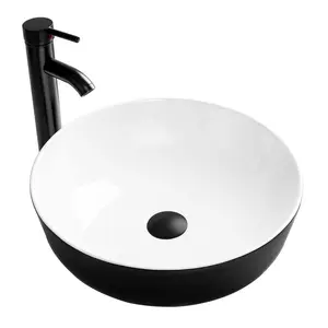 Black & White Ceramic Vessel Sink BG10 Black & White Ceramic Vessel Sink BG10
