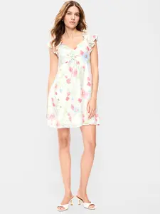 Old Navy Women's Flutter-Sleeve Fit & Flare Mini Dress