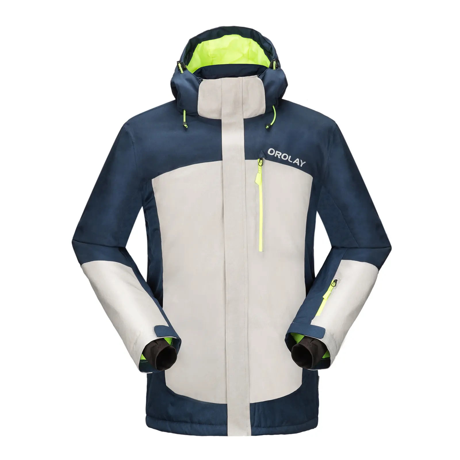 Orolay Men's Mountain Waterproof Ski Jacket with Detachable Hood, Windproof and Insulated Winter Coat for Skiing, Snowboarding, and Outdoor Activities