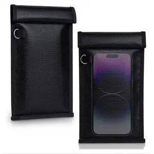 Faraday Bags for Phones 2 Pack Go Dark Military Grade Waterproof Anti-Theft Protection Signal Blocking Pouch with Magnetic Closure for Cell Phone Case