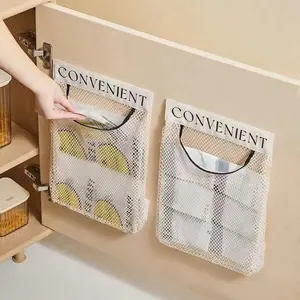 2pcs Cabinet Door Garbage Bag Storage - Heavy-Duty Multi-Layer Storage Bag For Kitchen Plastic Bags