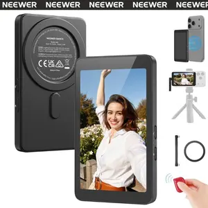 NEEWER M4C 4" Phone Vlog Selfie Monitor Screen, Smartphone Back Camera Monitor with Remote for YouTube TikTok Video Streaming，for iPhone/Android, best gift for girls/friends/boys