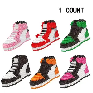 Mini basketball shoes, sports shoes, model building block toys, DIY assembly toys, puzzle toys, holiday gifts, creative building block ornaments, the preferred gift for friends and lovers, Unique desk decoration