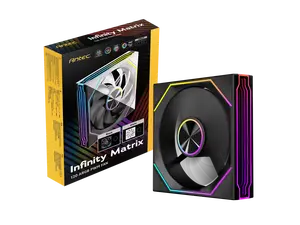 Antec Infinity Matrix 120 ARGB, 120mm PWM Fan, Independent Dual-Cable Design, Four-Sided Infinity Mirror Lighting, PWM 1800 RPM, 5V 3-Pin ARGB
