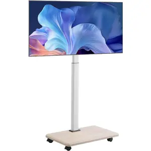 VEVOR Rolling TV Stand, Mobile TV Cart for 32-70 Inch Screens, 25 Left-Right Rotation and Height Adjustable TV Mount with Tray, Holds up to 88 lbs for Corner, Bedroom, Outdoor, Max VESA 600x400mmVEVOR Super Brand Day