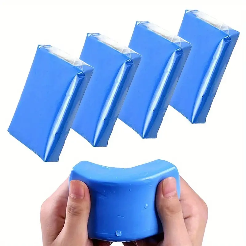 4 Pcs 3.53oz Clay Bar Car Detailing Clay, Auto Blue Detailing Magic Clay Bars Cleaner With Washing And Adsorption Capacity For Car, Glass, Vehicles, Car Detailing Accessories, Car Wash Accessory, Car Detailing Supplies, Car Detailing Products