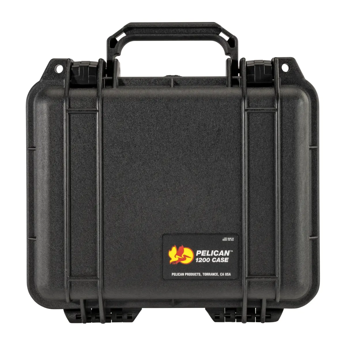 Pelican 1200 Protector Case - Waterproof Camera Accessory for Protection, with Single Folding Front Handle, Automatic Pressure Equalization Valve, Steel Padlock, Customizable Interior, 9.25x7.12x4.12in