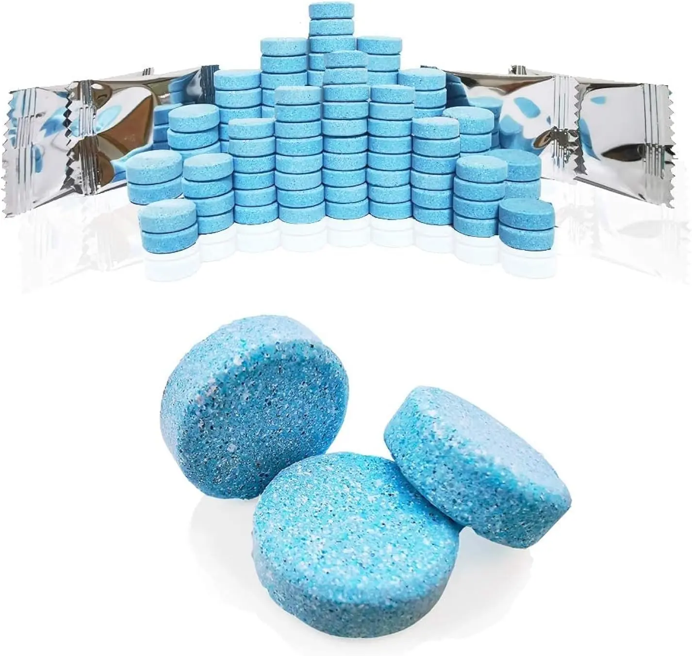 100 count Atuo Windshield Washer Tablets,Windshield Wiper Fluid,1 Pack Makes 105 Gallons, Makes 1.05 Gallons(Winter: Use With De-icer or Methanol)