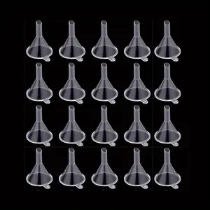 Miniature, transparent mini perfume bottle with filling for essential oils, laboratory bottle