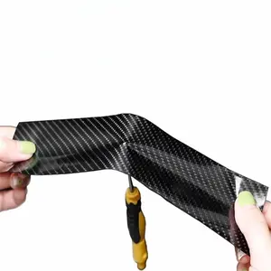 2 Rolls 3D Nano Carbon Fiber Car Door Edge Protector, Waterproof Scratch-Resistant Adhesive Tape, Universal Anti-Collision Film, Car Door Trim Sticker, Black