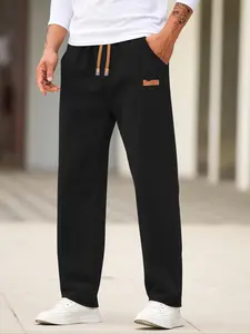 Men's Regular Fit Solid Color Jeans, Casual Comfy Denim Trousers for Daily Wear, Men's Bottoms for All Seasons, Streetwear, Menswear, Activewear, Pants