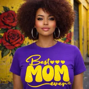 Best Mom Ever Graphic Transfer – Bold Script Design