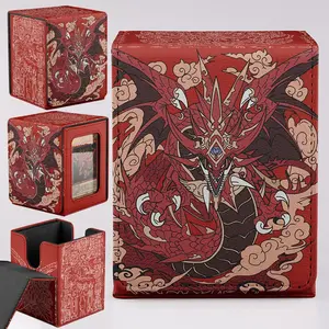 TCG 100+ Card Capacity Deck Box - Dragon Design Durable & Cost-Effective Storage For TCG Cards Ideal For YGO PTCG Magic Gifts